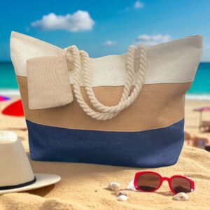 Alternative view of Τσάντα Θαλάσσης με δύο διαφορετικά είδη Ψάθας JP