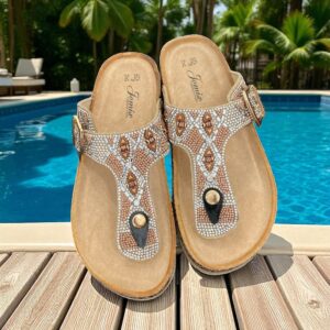 Alternative view of Γυναικεία Σανδάλια με Στρας & Ανατομικό Πάτο JP Luxury